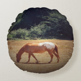 Grazende Palomino.... Rond Kussen