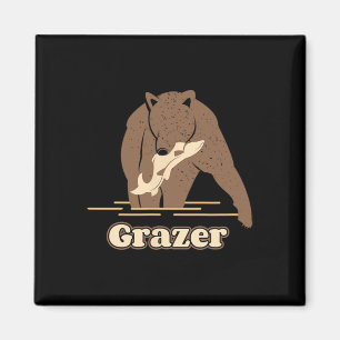 Grazer Vissen Beer Vet Bruine Grizzly Beartober We Magneet