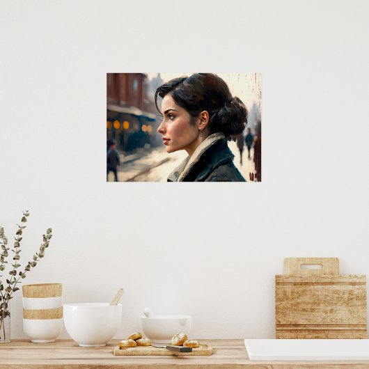 Graziana in het Napoli-Poster Poster (Keuken)