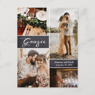 Grazie Aangepast fotokleurenbord Aankondigingskaart