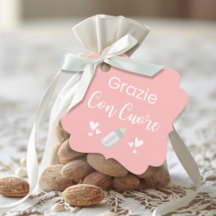 Grazie Con Cuore Italiaans Dank Je Wel Roze
