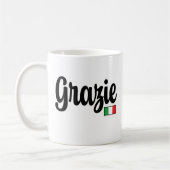 Grazie (Dank je) Italiaanse Vlag Mok (Links)