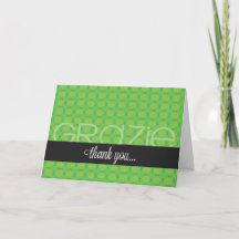 Grazie - dank u zo zeer Kaart