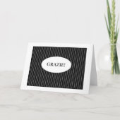 Grazie dankt u in het Italiaans Bedankkaart (Voorkant)