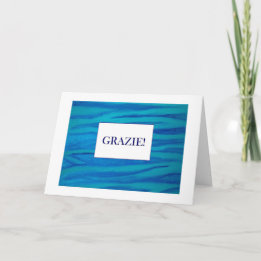 Grazie dankt u in kaart Italiano