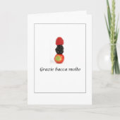Grazie Hartelijk dank op Italiaanse kaart (Voorkant)