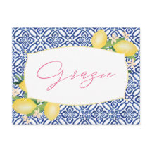 Grazie italiaans citroenen blauw Tegels douche dan