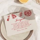 Grazie Italian Pizza Baby shower Bedankkaart