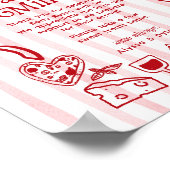 Grazie Mille Whimsical Italian Lemons Baby Shower Poster (Hoek)