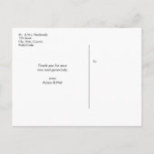 Grazie, Modern, Script • Foto, Namen & datum Aankondigingskaart (Achterkant)