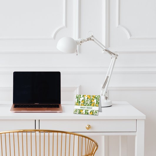 Grazie Tanto  Lemons Pattern Bedankkaart
