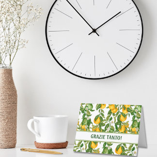 Grazie Tanto  Lemons Pattern Bedankkaart