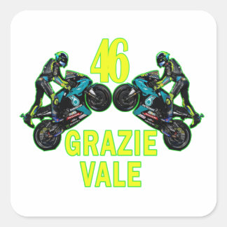 grazie vale vierkante sticker