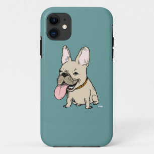 Grazige Franse Bulldog met Grote Tong Uitgestoken iPhone 11 Hoesje
