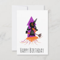 Grazige Heks Vuurwerk Halloween Verjaardag