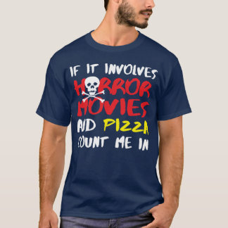Grazige Horrorfilms Pizza T-shirt