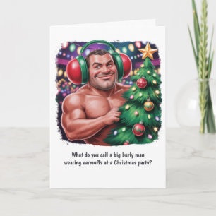 Grazige Kerstgroet Grappige Kerstmis Feestdagen Kaart