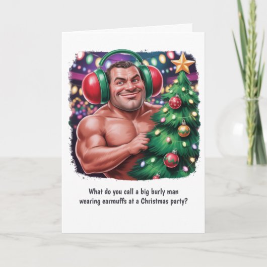 Grazige Kerstgroet Grappige Kerstmis Feestdagen Kaart (Voorkant)