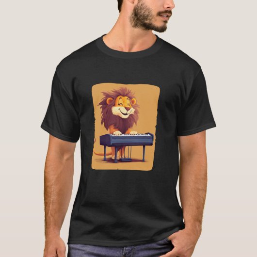 Grazige Leeuw Speelt de Vleugel T-shirt (Voorkant)