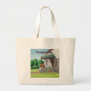 Grazige Pomeraanian op Graniet (Pomegraniet)  Grote Tote Bag