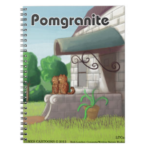 Grazige Pomeraanian op Graniet (Pomegraniet) Notitieboek