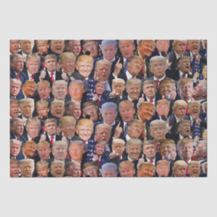 Grazige Trump Gezichten Tissuepapier