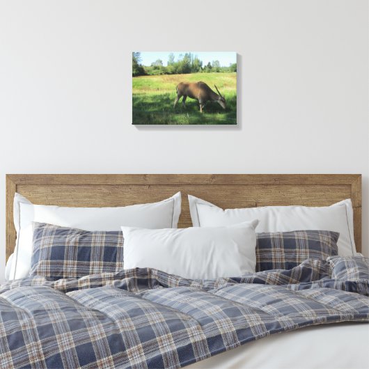 Grazing Antelope Canvas Afdruk (Insitu (Slaapkamer))