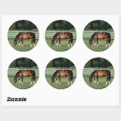 Grazing Bay met witte sockets Ronde Sticker (Vel)