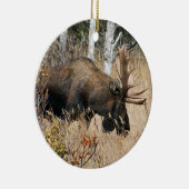 Grazing Bull Moose Keramisch Ornament (Rechts)