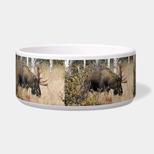 Grazing Bull Moose Voerbakje (Links)