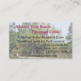 Grazing Cow Biz Card2-pas aan Visitekaartje