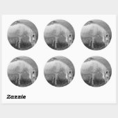 Grazing Dapped Gray Ronde Sticker (Vel)