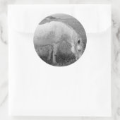 Grazing Dapped Gray Ronde Sticker (Tas)
