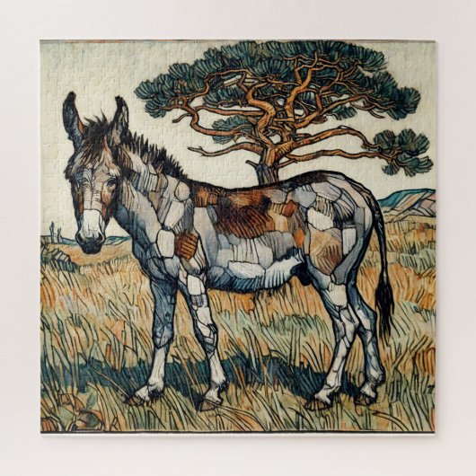Grazing Donkey 600 Piece Puzzel (Verticaal)