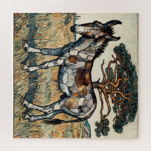 Grazing Donkey 600 Piece Puzzel Legpuzzel (Horizontaal)