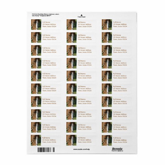 Grazing Draft Paard retour adres Mailing Label (Full Sheet)