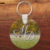 Grazing Elk Couple Sleutelhanger (Achterkant)