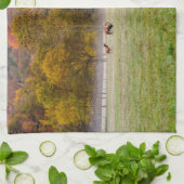Grazing Elk paar keukenhanddoek (Gevouwen)