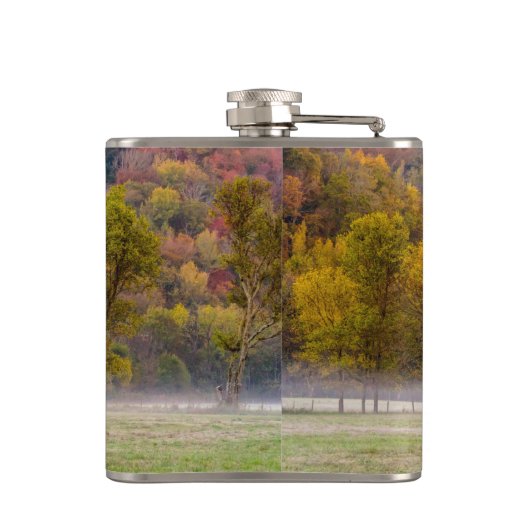 Grazing Elk paar kolf Heupfles (Achterkant)