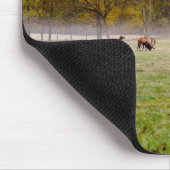 Grazing Elk Paar Mousepad Muismat (Hoek)