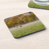 Grazing Elk Paar Onderzetters set van 6 (Linkerzijde)