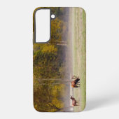 Grazing Elk Paar Samsung Telefoon Case Samsung Galaxy Hoesje (Achterkant)