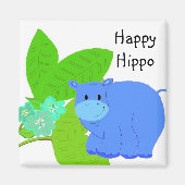 Grazing Happy Hippo Magneet (Voorkant)