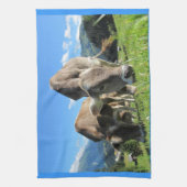 Grazing Koe Handdoek (Verticaal)