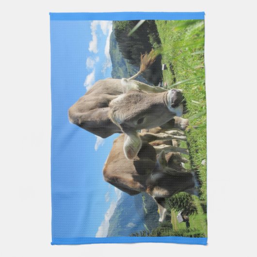 Grazing Koe Handdoek (Verticaal)