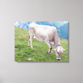 Grazing koe uitzicht canvas print (Voorkant)