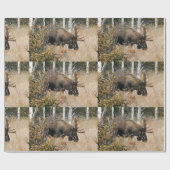 Grazing Moose Cadeaupapier (Vlak)