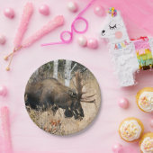 Grazing Moose Papieren Bordje (Feest)