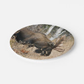 Grazing Moose Papieren Bordje (Gekanteld)