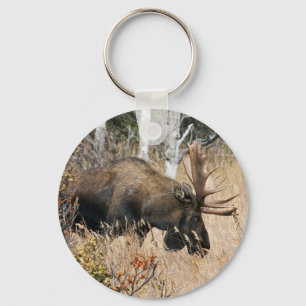Grazing Moose Sleutelhanger